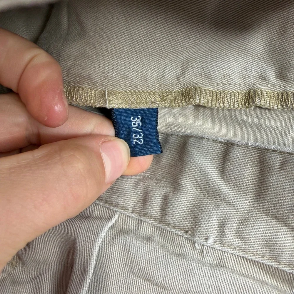 Polo Ralph Lauren Andrew Pant Mens 36x32 (34x29) Pleated Chino tan preppy loose